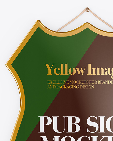 Pub Sign Mockup - Front View