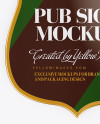 Pub Sign Mockup - Front View