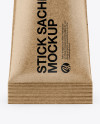 Kraft Stick Sachet Mockup - Front View