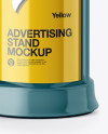 Round Glossy Street Advertising Column Mockup