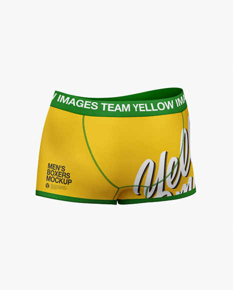 Men's Boxer Briefs Mockup - Back Half Side View