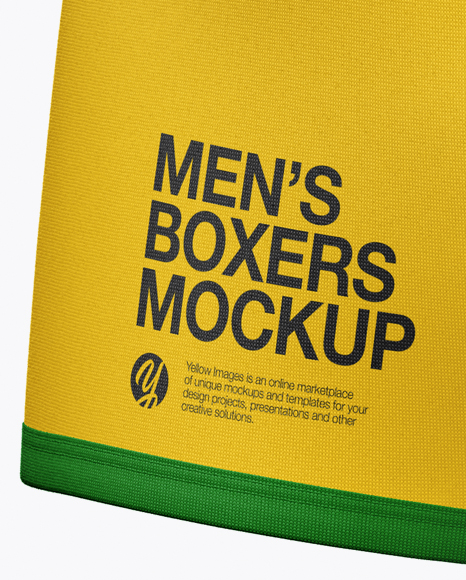 Men&#039;s Boxer Briefs Mockup - Back Half Side View