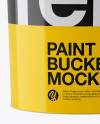 5L Glossy Paint Bucket Mockup - Front View