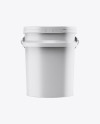 5L Matte Paint Bucket Mockup - Front View