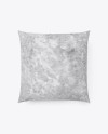 Square Velvet Pillow Mockup - Top View