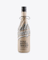 Wine Bottle in Kraft Paper Wrap Mockup Wine Bottle in Kraft Paper Wrap Mockup