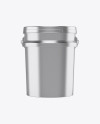 5L Metallic Paint Bucket Mockup - Front View