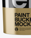 5L Metallic Paint Bucket Mockup - Front View