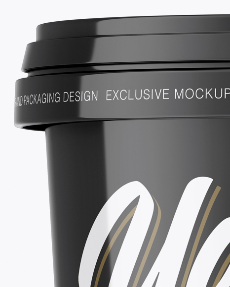 Glossy Ice Cream Cup Mockup