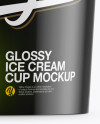 Glossy Ice Cream Cup Mockup