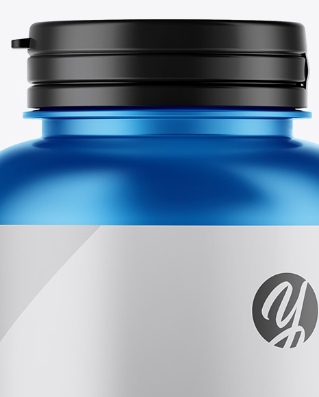 Matte Metallic Pills Bottle Mockup