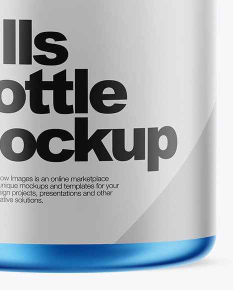 Matte Metallic Pills Bottle Mockup