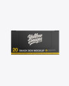 20 Snack Bars Closed Box Mockup - Front View