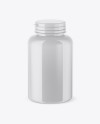 Glossy Pills Bottle Mockup (High-Angle Shot)