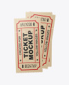 Three Paper Tickets Mockup