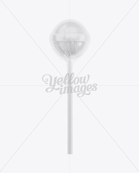 Ball Matte Lollipop In Transparent Wrapper Mockup