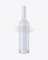 Frosted Glass Bordeaux Style Bottle Mockup - Free Download Images High