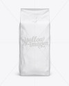 2,5 kg Matte Metallic Coffee Bag With Valve Mockup - Front View