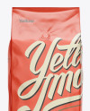 2,5 kg Matte Metallic Coffee Bag With Valve Mockup - Front View