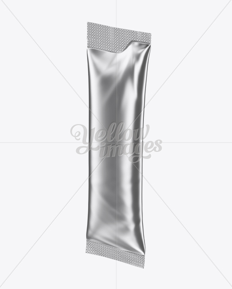 Foil Stick Sachet Mockup - Halfside View