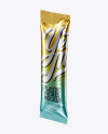 Foil Stick Sachet Mockup - Halfside View