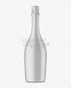 Matte Champagne Bottle Mockup - Front View