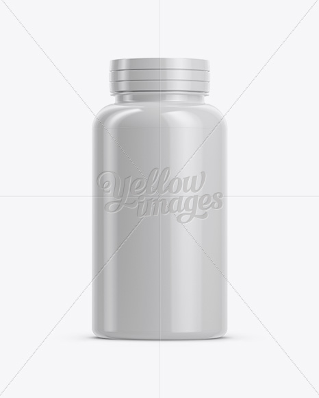 Glossy Plastic Bottle Mockup