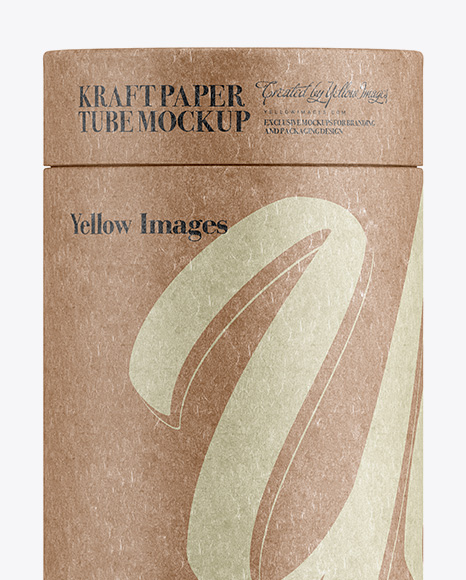 Big Kraft Paper Tube Mockup – Front View