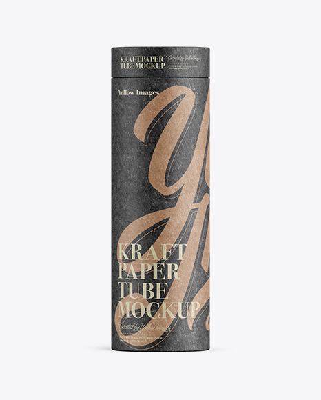 Big Kraft Paper Tube Mockup – Front View