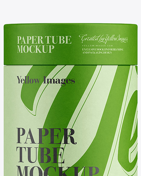 Small Paper Tube Mockup – Front View