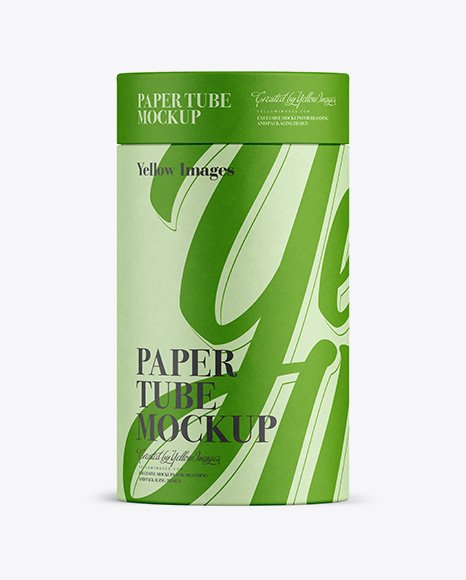 Middle Paper Tube Mockup – Front View