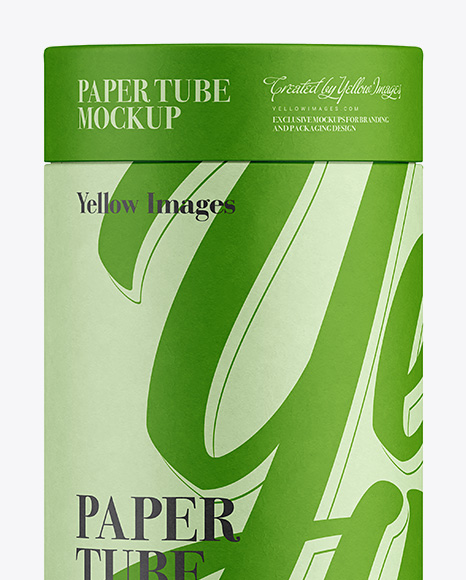 Middle Paper Tube Mockup – Front View