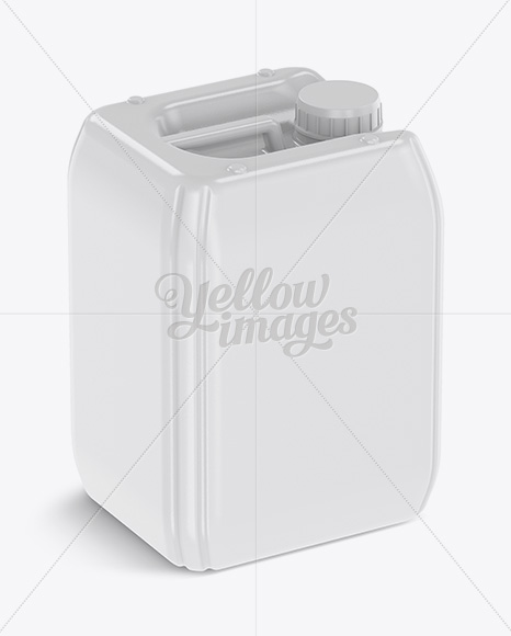 10L Plastic Jerry Can Mockup - Halfside View - Free Download Images