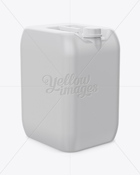 20L Plastic Jerryсan Mockup - Halfside View