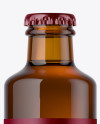 250ml Amber Glass Bottle w/ Beer Mockup