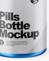 Matte Metallic Pills Bottle Mockup (High-Angle Shot) Matte Metallic Pills Bottle Mockup (High-Angle Shot)