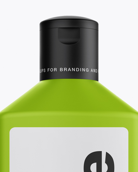 Matte Square Shampoo Bottle Mockup - Free Download Images High Quality