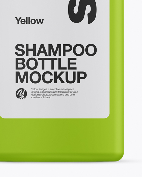 Matte Square Shampoo Bottle Mockup - Free Download Images High Quality