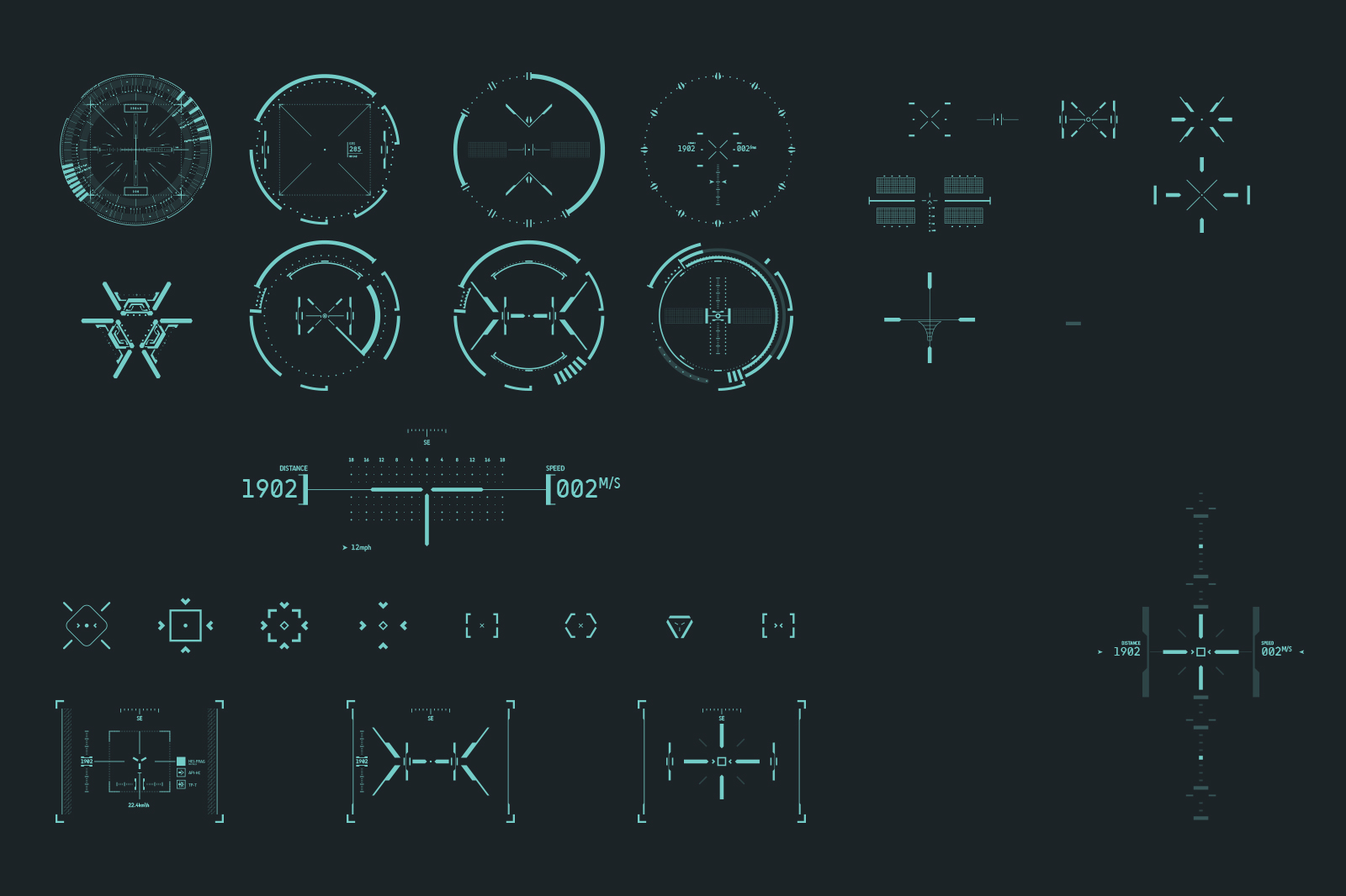 AIMICA: HUD Sight vector pack