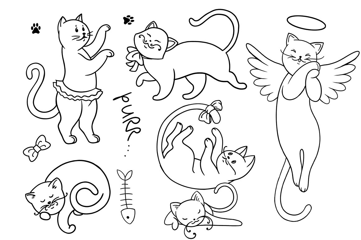 Cats clipart collection