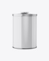 Glossy Tin Can Mockup - Front View