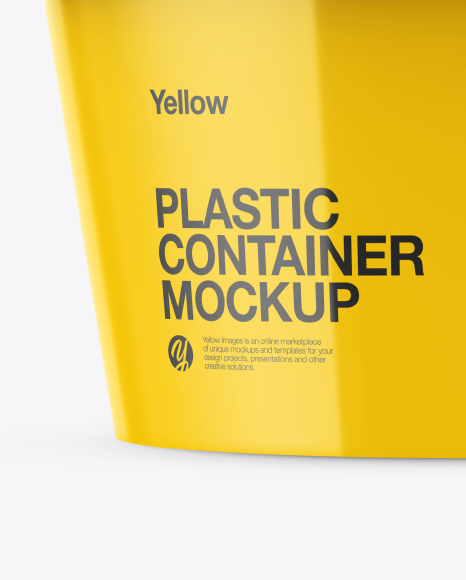 Glossy Plastic Container Mockup