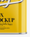 Glossy Tea Box Mockup - Front View