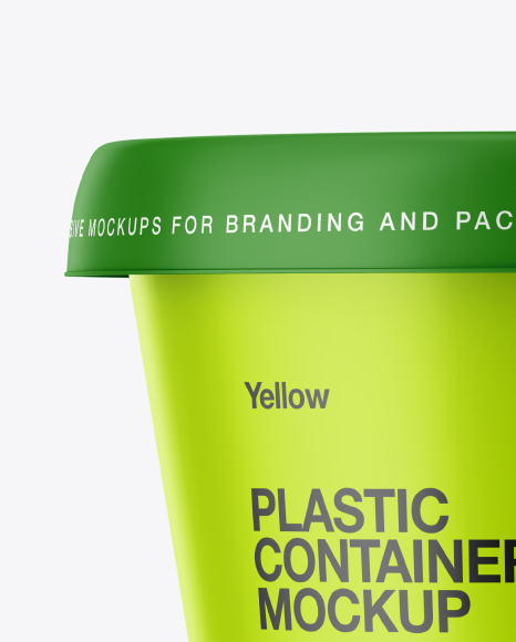 Matte Plastic Container Mockup