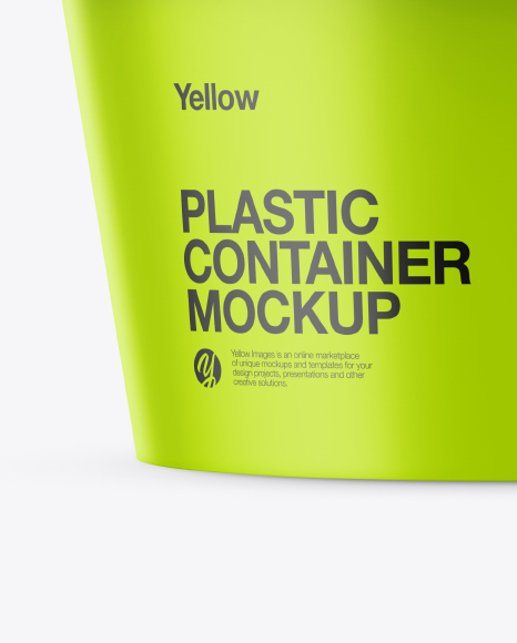 Matte Plastic Container Mockup