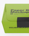 Paper Box Mockup - Front View (High-Angle Shot)