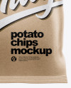 Clear Plastic Bag With Corrugated Potato Chips Mockup