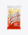 Matte Plastic Bag With Potato Chips Mockup