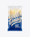 Frosted Plastic Bag With Potato Chips Mockup