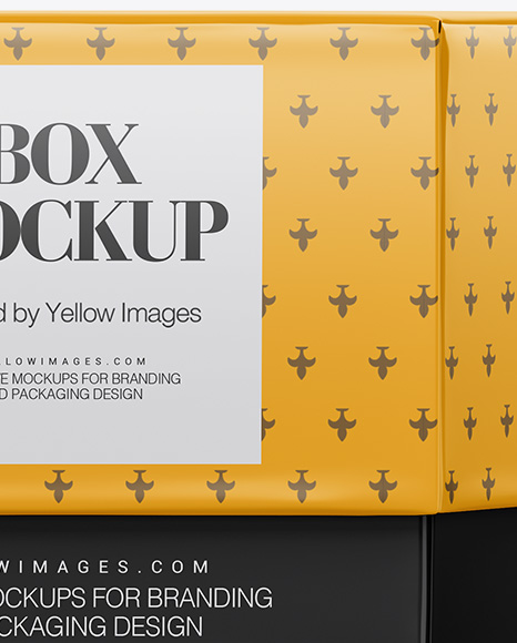 Glossy Box Mockup - Front View